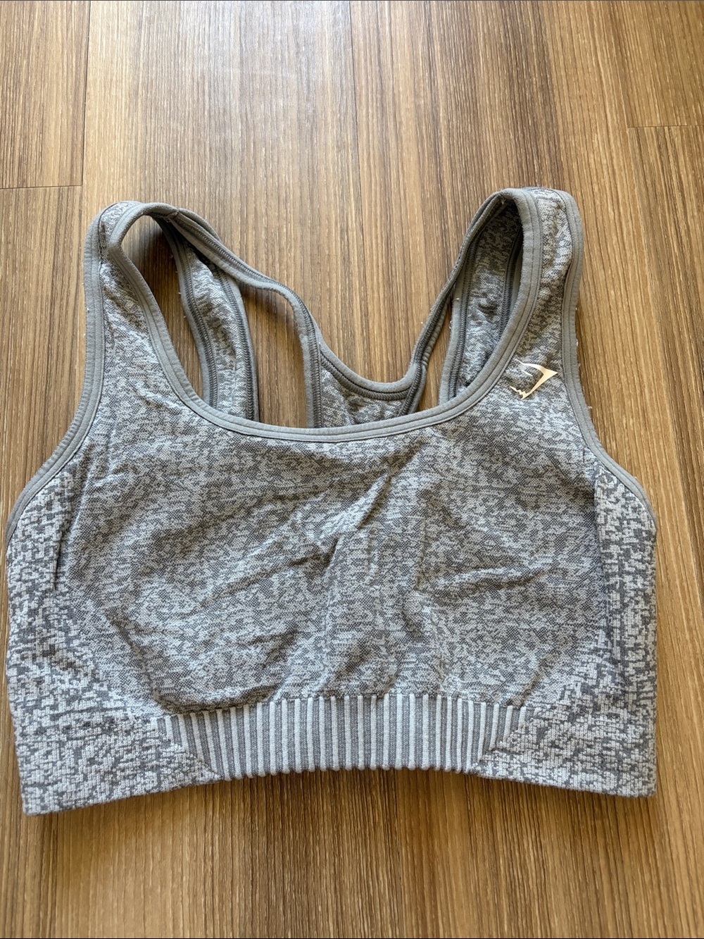 Gymshark Gray Seamless Racerback Sports Bra